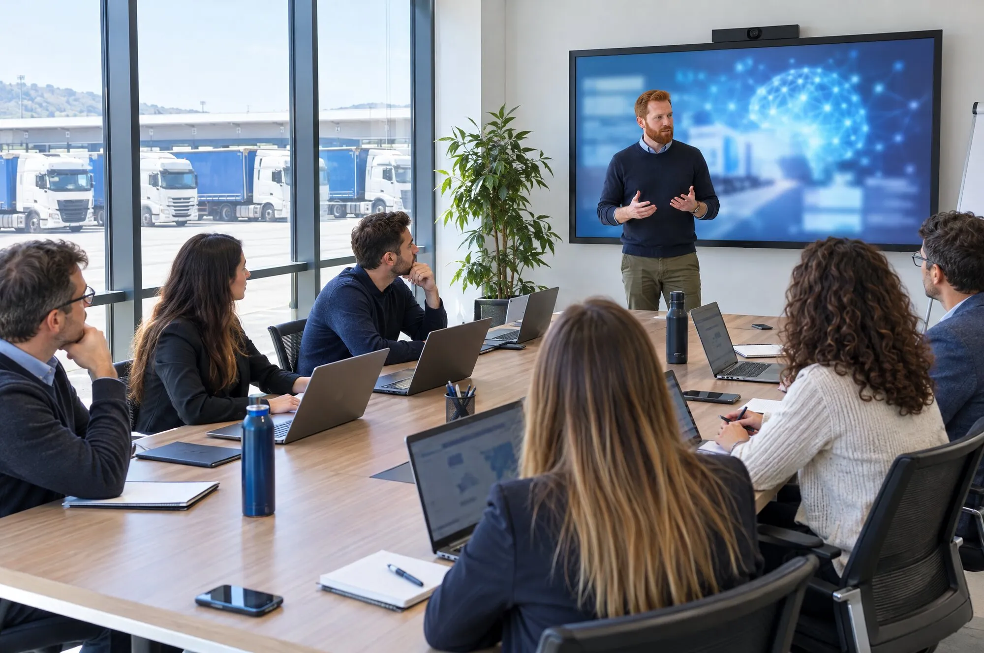 Aula in azienda durante una formazione sull'uso dell'AI