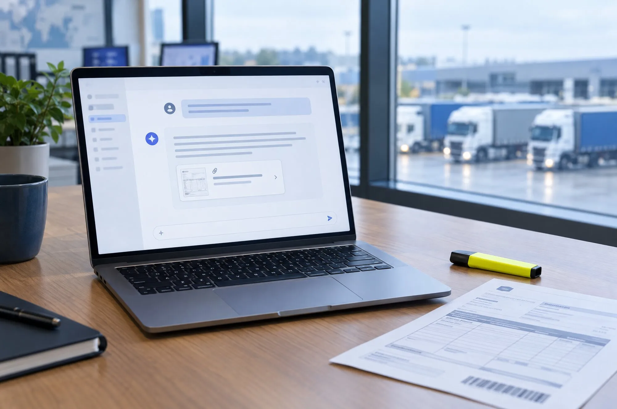 Schermata dell'assistente che risponde citando un documento aziendale