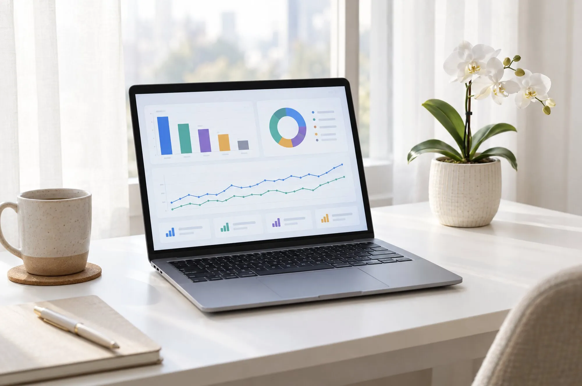 Dashboard con le fonti di traffico e i contatti generati