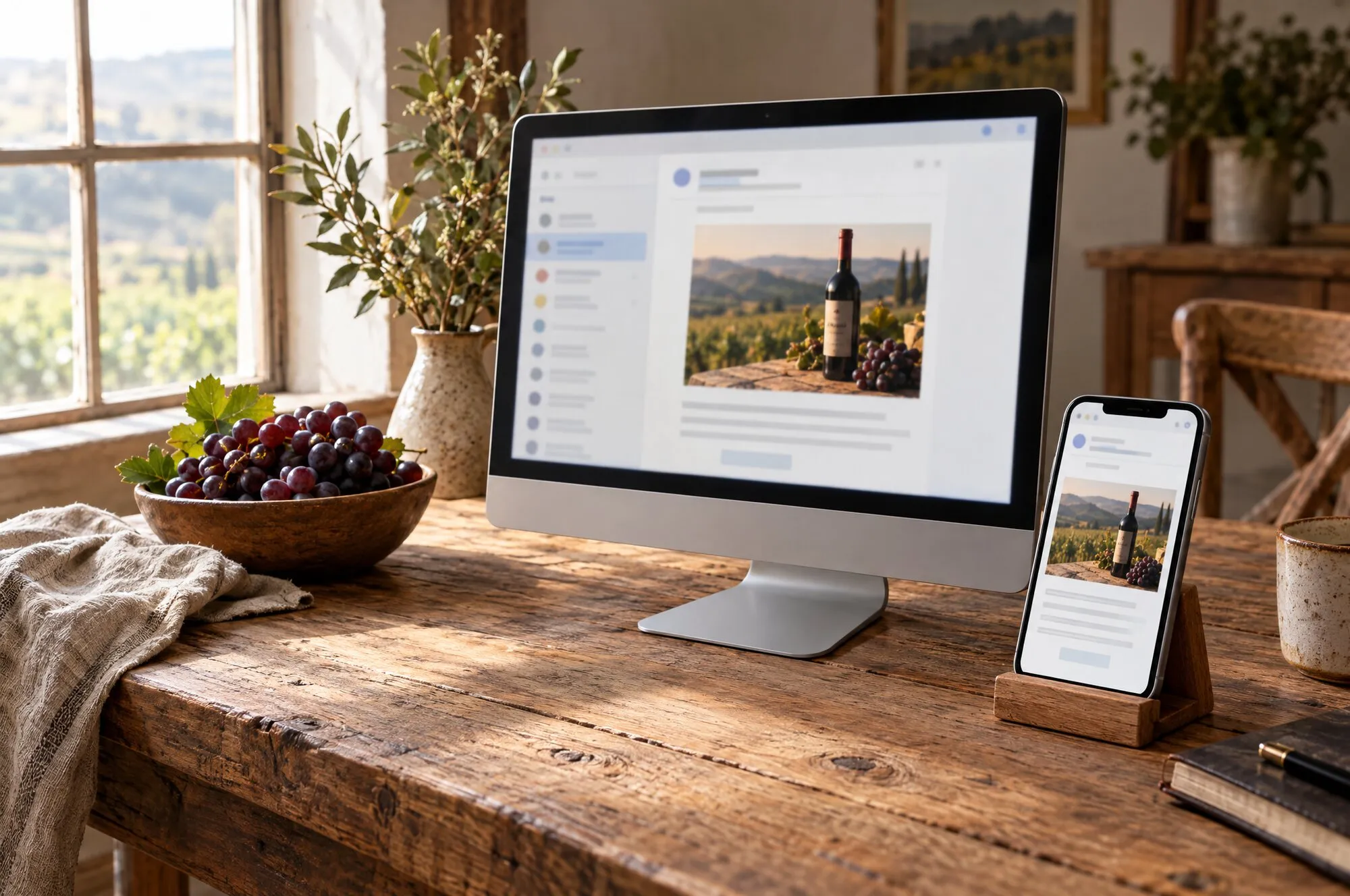 Anteprima di una sequenza email su desktop e telefono