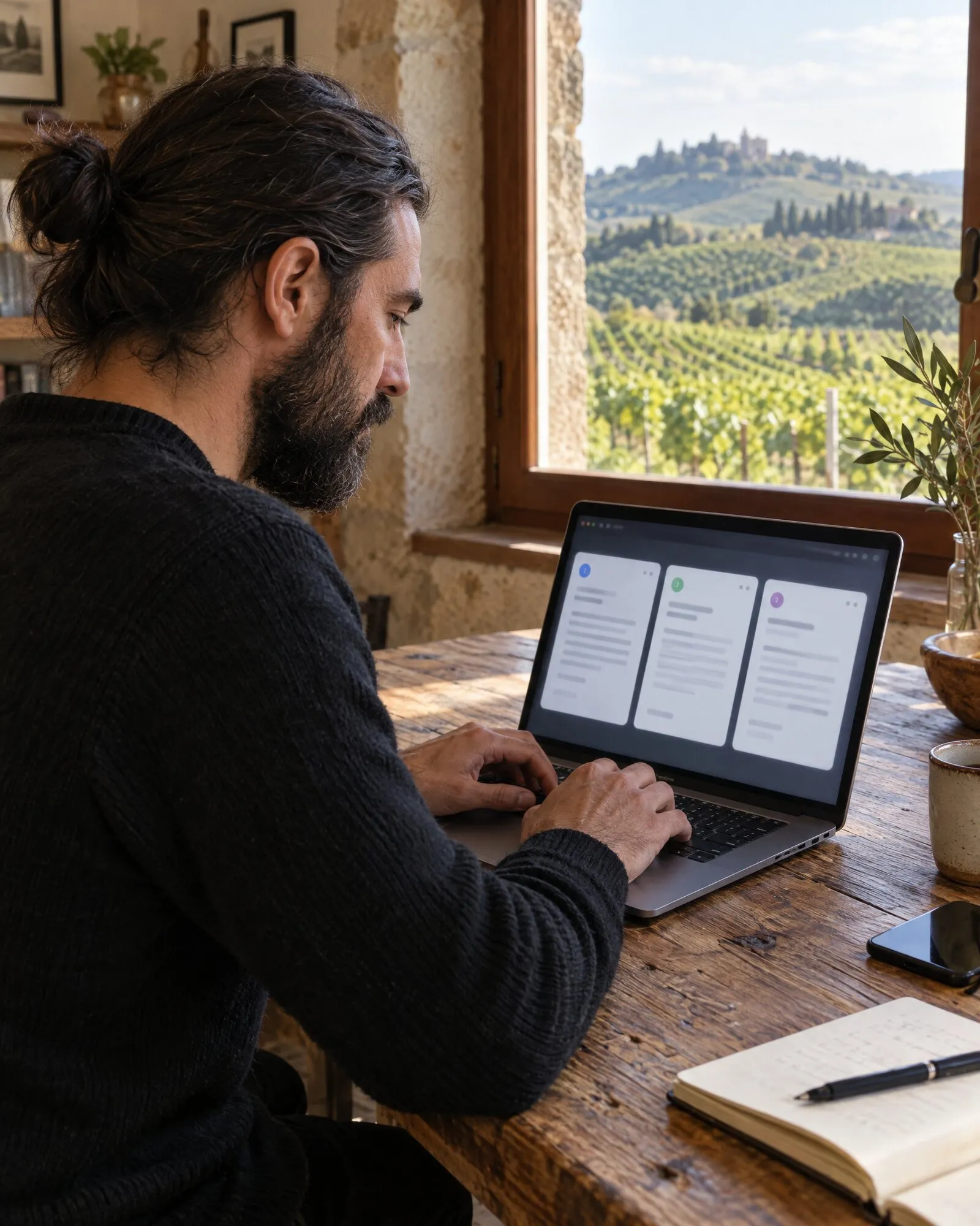 Sequenza di tre email scritta sul portatile