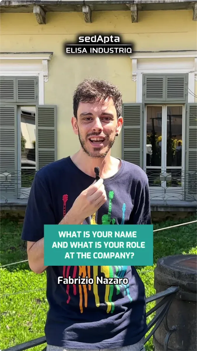 Reel #PeopleFromsedApta: Fabrizio Nazaro, dell'IT dell'ufficio di Torino, risponde alla domanda su nome e ruolo