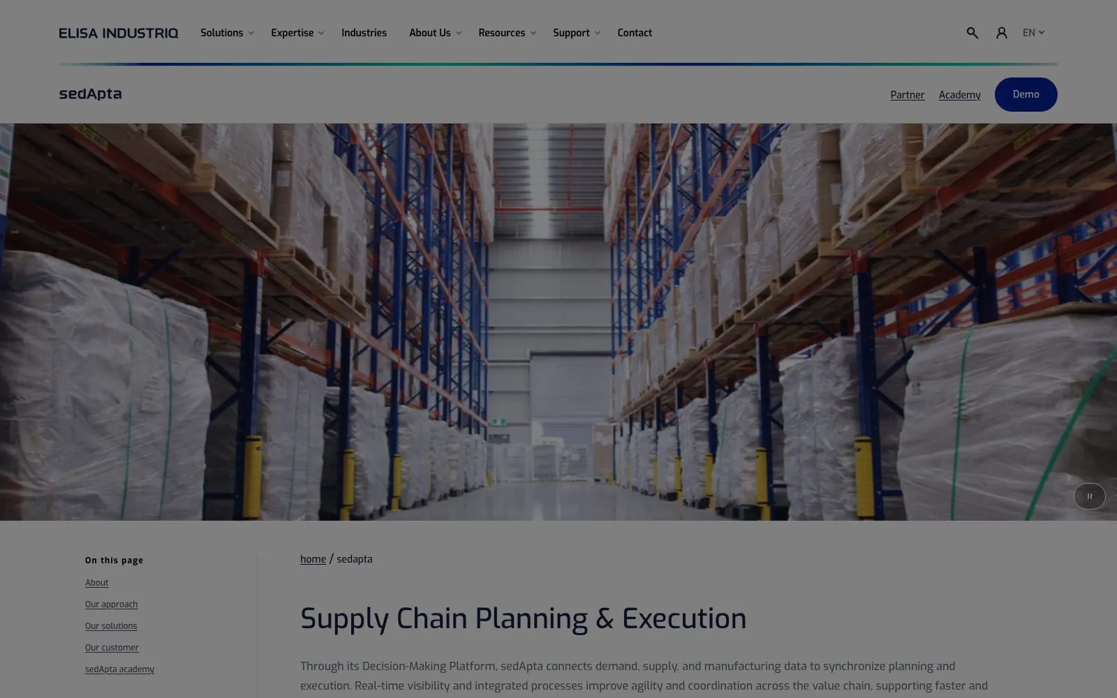 Pagina sedApta su elisaindustriq.com