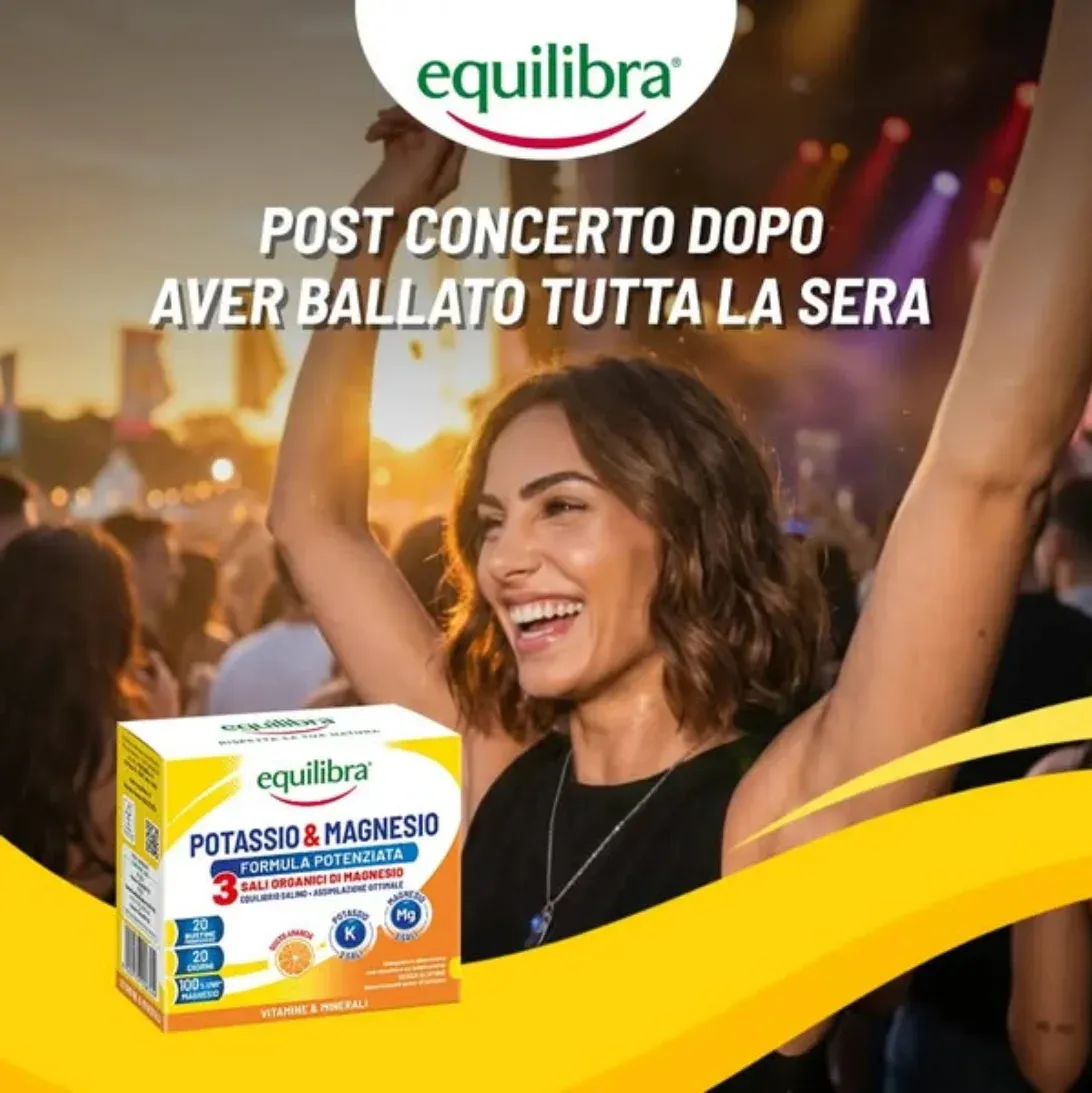 Inserzione Potassio e Magnesio: post concerto dopo aver ballato tutta la sera