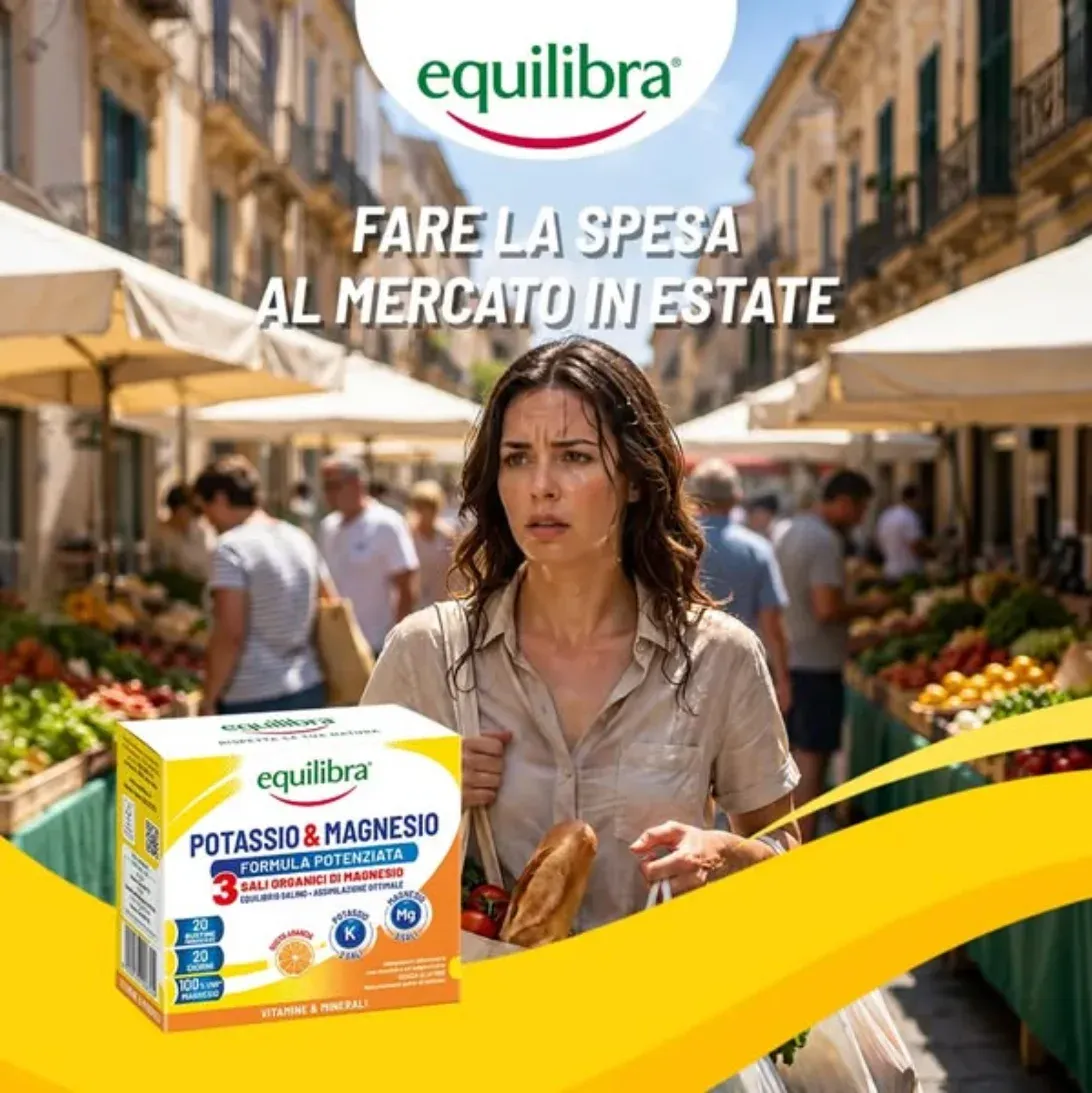 Inserzione Potassio e Magnesio: fare la spesa al mercato in estate