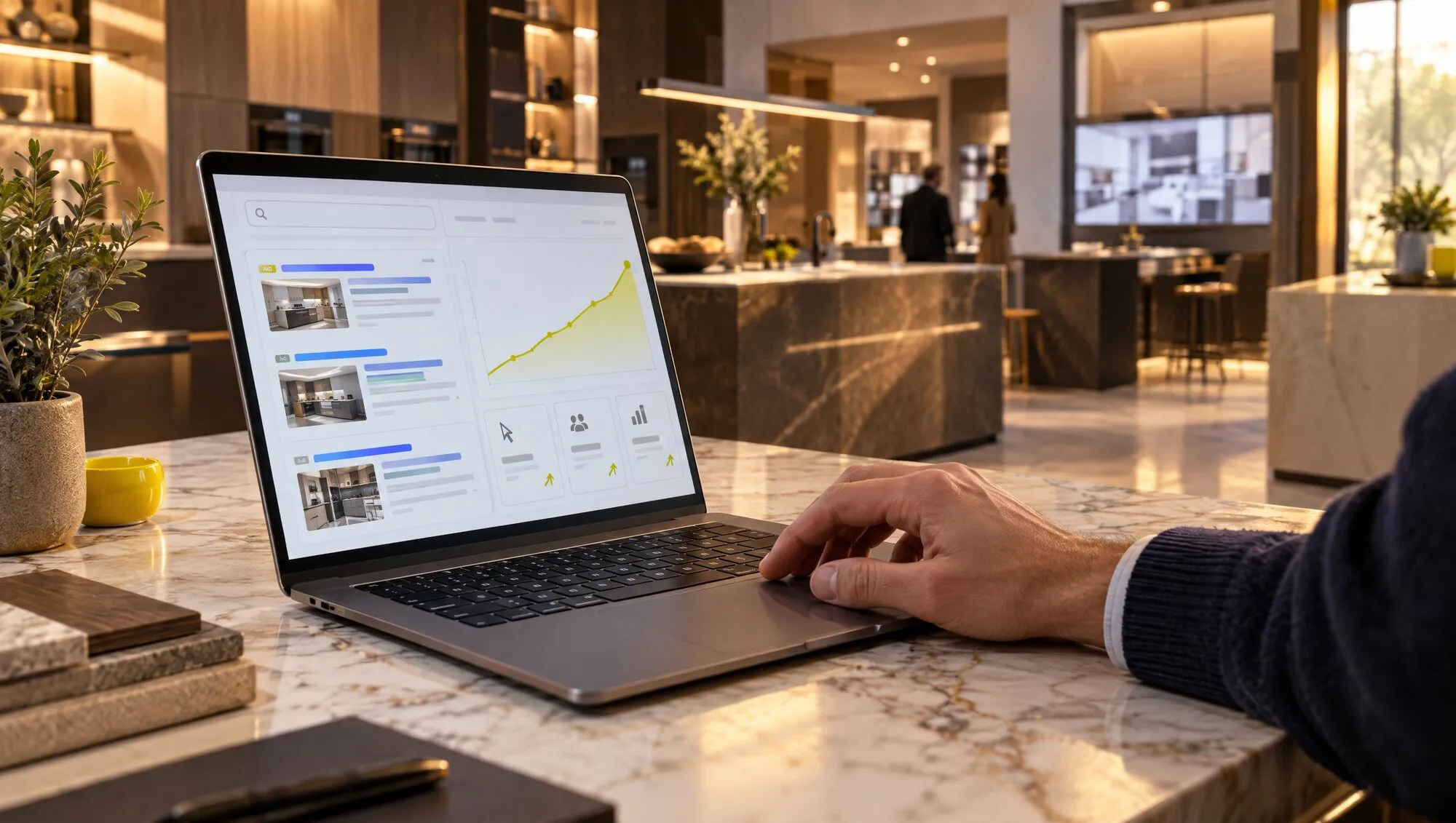 Interfaccia Google Ads che scorre, dettaglio su una curva di conversioni