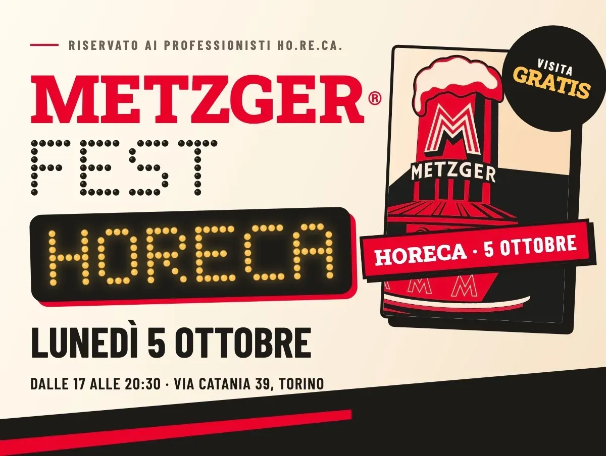 Testata della newsletter del Metzger Fest Horeca: lunedì 5 ottobre, visita gratuita riservata ai professionisti
