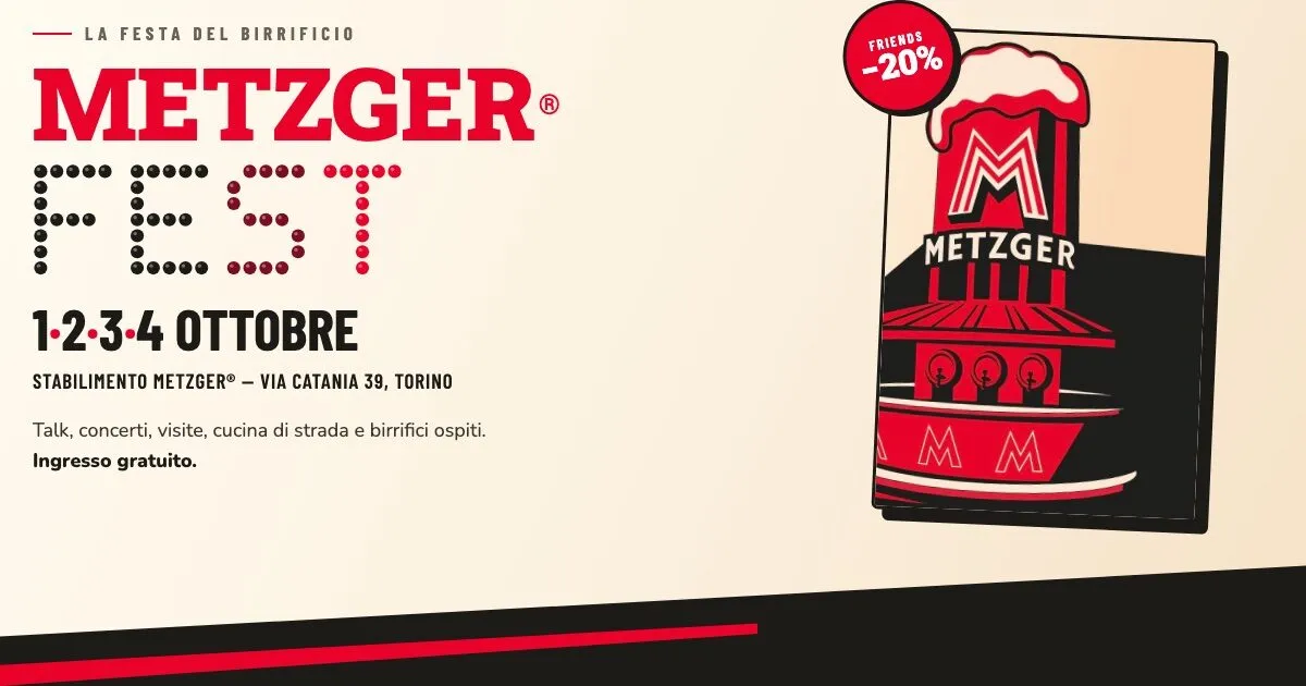 Grafica del Metzger Fest, la festa del birrificio