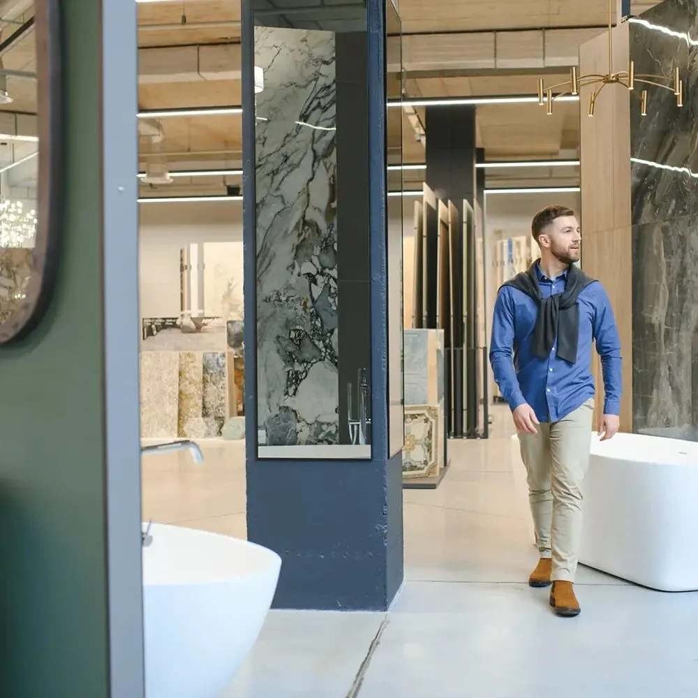 Cliente nello showroom Papilio a Torino